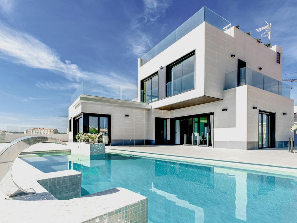 Villa Mirabel exterior with pool